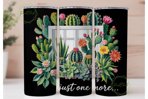 Cactus Garden 20oz Tumbler Wrap Sublimation PixelChick 