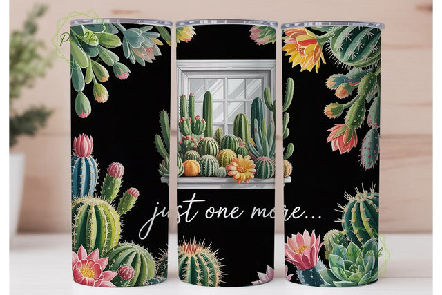 Cactus Garden 20oz Tumbler Wrap Sublimation PixelChick 