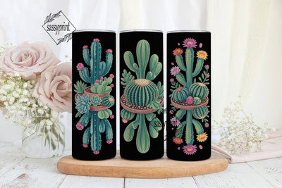 Cactus Garden 20oz Tumbler Wrap Sublimation sassyprint 