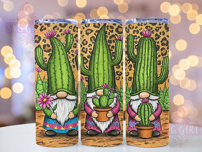 Cactus Gnome Western Tumbler Wrap, Western Gnome Wrap, 20oz Tumbler Sublimation, Cowboy Cactus Design, Southwestern Tumbler, Rustic Country Tumbler, Desert Gnome Aesthetic Sublimation SvggirlplusArt 