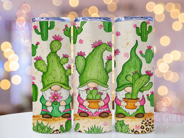 Cactus Gnome Western Tumbler Wrap, Western Gnome Wrap, 20oz Tumbler Sublimation, Cowboy Cactus Design, Southwestern Tumbler, Rustic Country Tumbler, Desert Gnome Aesthetic Sublimation SvggirlplusArt 