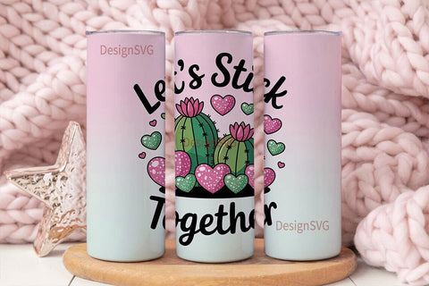 Cactus Love 20oz Tumbler Wrap Sublimation DesignSVG 