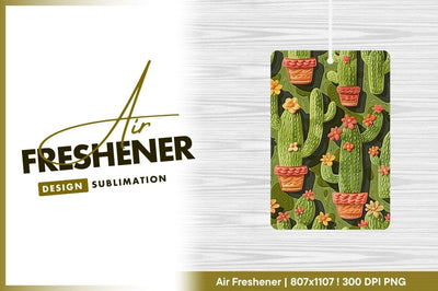 Cactus pattern with flowers and pots Sublimation Regulrcrative 