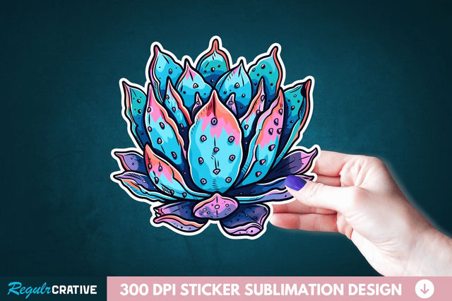 Cactus Succulent Plant Sticker Clipart Sublimation Regulrcrative 