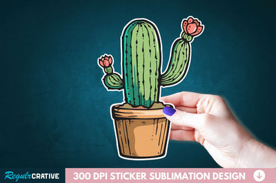Cactus Succulent Plant Sticker Clipart Sublimation Regulrcrative 