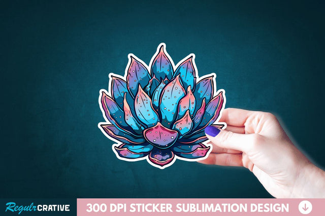 Cactus Succulent Plant Sticker Clipart Sublimation Regulrcrative 