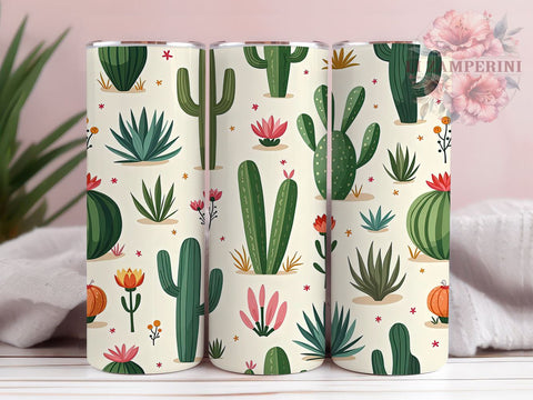 Cactus Tumbler Wrap, Seamless Cactus Design, 20oz Sublimation Design, Desert Tumbler PNG, Succulent Tumbler Wrap, Digital Download Tumbler, Floral Tumbler Art, Unique Gift Sublimation Li Zamperini 