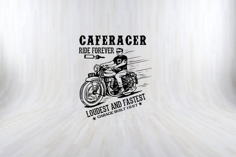 Cafe Racer Bike Rider Forever Funny Motorbiker SVG PNG Craft Cut File SVG SVG Print File 