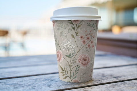 Cafe Rose Wild Florals Digital Paper, Seamless Pattern Digital Pattern FloridPrintables 