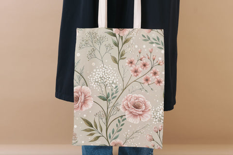 Cafe Rose Wild Florals Digital Paper, Seamless Pattern Digital Pattern FloridPrintables 