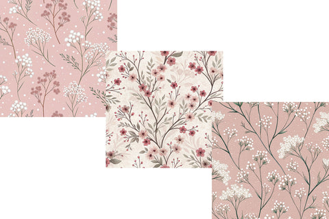 Cafe Rose Wild Florals Digital Paper, Seamless Pattern Digital Pattern FloridPrintables 