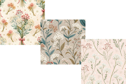 Cafe Rose Wild Florals Digital Paper, Seamless Pattern Digital Pattern FloridPrintables 