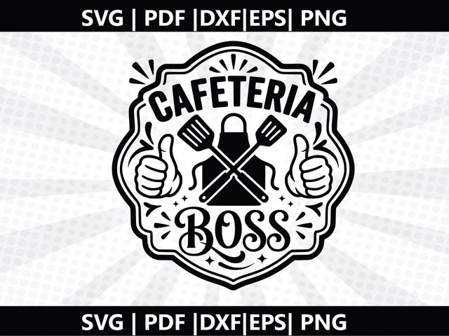 Cafeteria badge SVG- Coffee SVG- Coffee cup SVG Johan Ru designs 