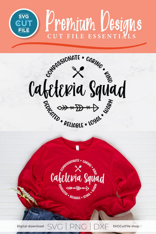 Cafeteria squad svg with round circle for men or women SVG SVG Cut File 