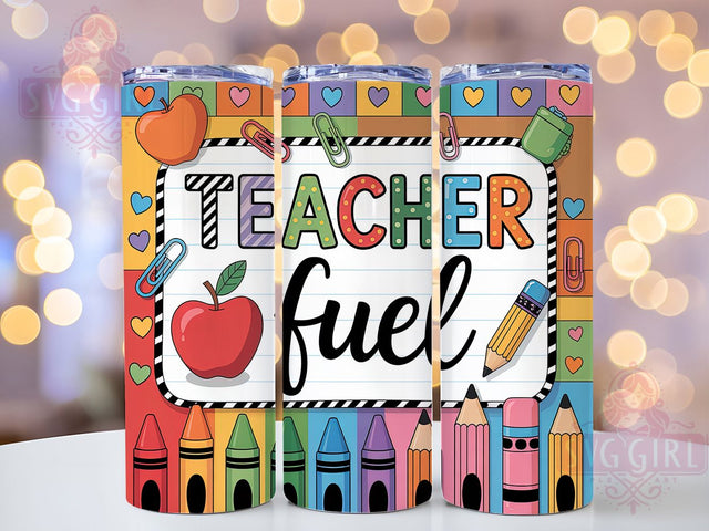 Caffeinated Teacher Life Tumbler Wrap, Education Energy Design, Teaching Coffee Theme, Classroom Drink Gift, Teacher Morning Gift, Educator Coffee Present, Teaching Life Tumbler Sublimation SvggirlplusArt 