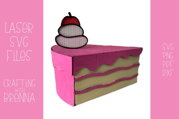 Cake Box Treat Laser SVG File SVG Crafting With Brenna 