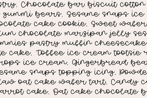 Cake Lovers Font Cotton White Studio 