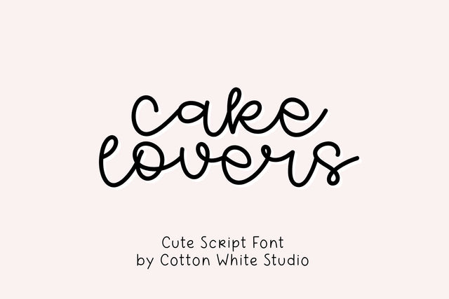 Cake Lovers Font Cotton White Studio 