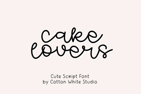 Cake Lovers Font Cotton White Studio 