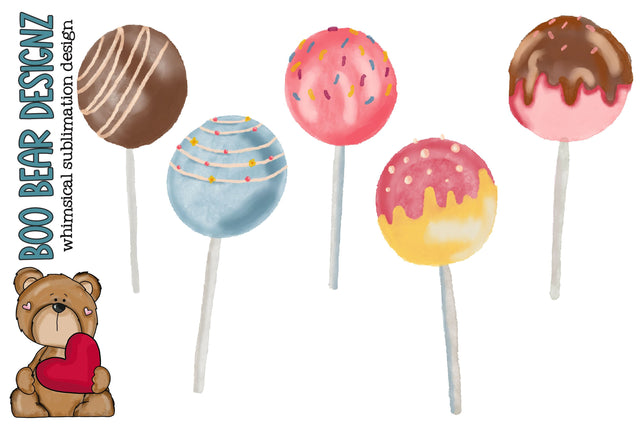 Cake Pop Clipart Sublimation Boo Bear Designz 