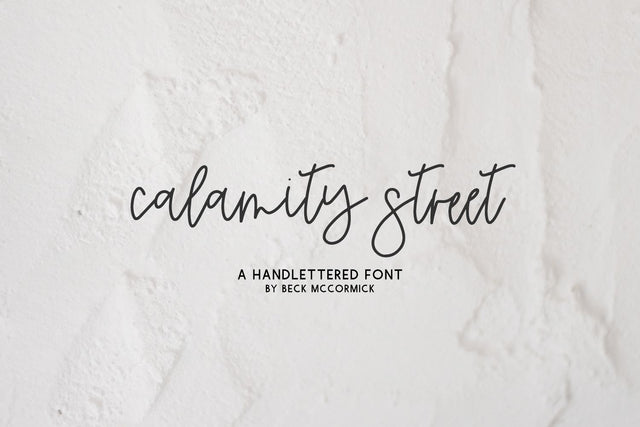 Calamity Street Script Font Beck McCormick 