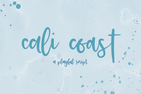 Cali Coast Script Font Font Beck McCormick 