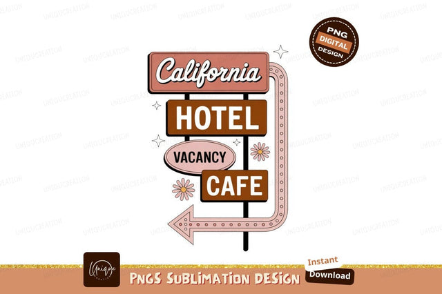 California Hotel Cafe Vacancy Sign image Sublimation Designangry 
