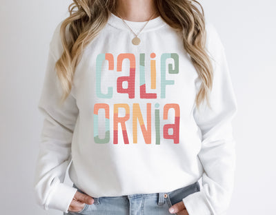 California Retro Typography PNG | Vintage State Name Design | Sublimation Digital Download Sublimation Print Perfect Design Shop 