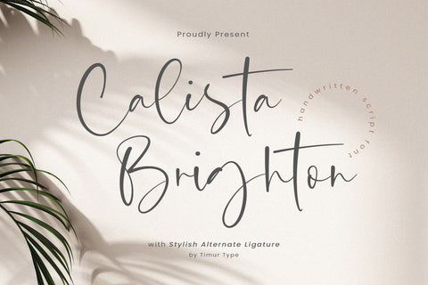 Calista Brighton - Handwritten Script Font Font Timur type 