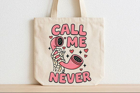 Call Me Never Funny Skeleton PNG SVG BillahCrafts 