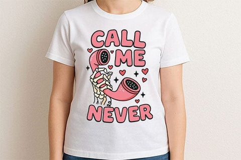 Call Me Never Funny Skeleton PNG SVG BillahCrafts 