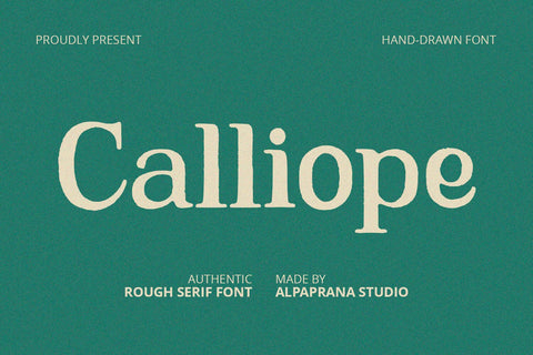 Calliope - Serif Font Font Alpaprana Studio 
