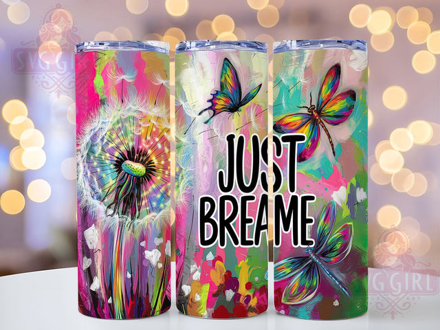 Calming Dandelion Mindfulness Tumbler, Dandelion Wrap Design, 20oz Sublimation Tumbler, Inspirational Quote Tumbler, Mindfulness Tumbler Wrap, Calming Nature Tumbler, Dandelion Seeds Tumbler Sublimation SvggirlplusArt 