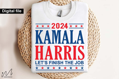Camala Harris let’s finish the job svg, Camala Harris t-shirt, Madam President, Camala Harris cut files,Camala Harris 2024 svg,I'm voting Camala SVG Isabella Machell 
