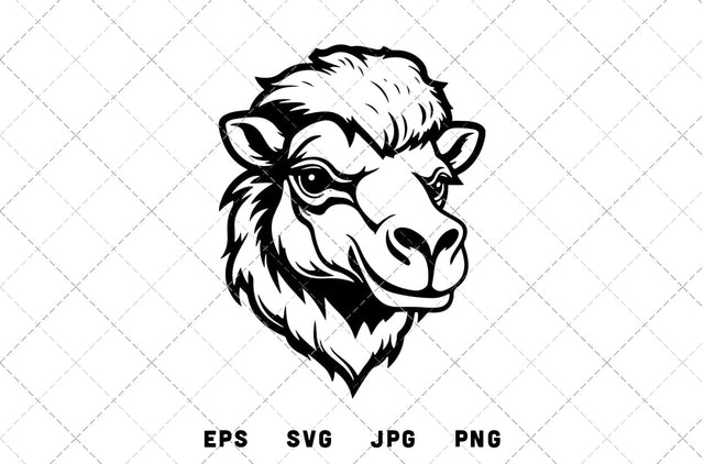 Camel Head Mascot Graphics - JPG, SVG, PNG, EPS - Digital Download with Commercial License for Cricut, Silhouette, Scan N Cut Crafting SVG Loveleen Kaur 