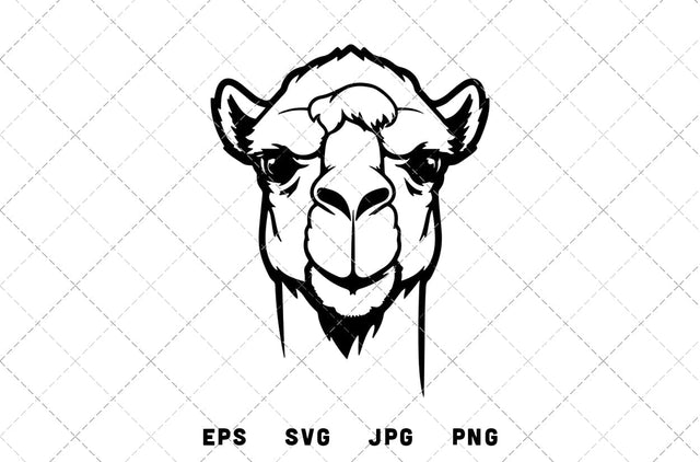 Camel Head Mascot Graphics - JPG, SVG, PNG, EPS - Digital Download with Commercial License for Cricut, Silhouette, Scan N Cut Crafting SVG Loveleen Kaur 