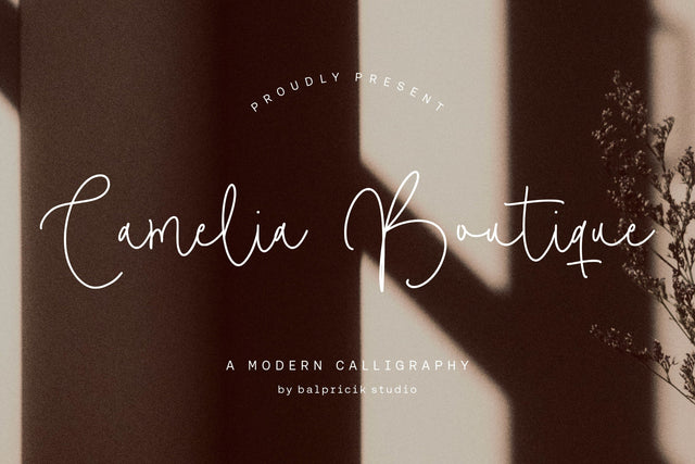 Camelia Boutiue Font Font Balpirick 