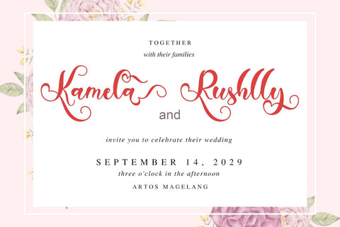 Camelia Butterfly Font Prasetya Letter 