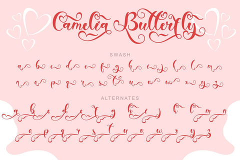 Camelia Butterfly Font Prasetya Letter 