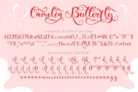 Camelia Butterfly Font Prasetya Letter 