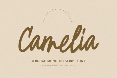 Camelia - Script Font Font Alpaprana Studio 
