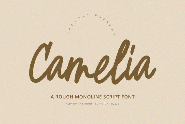 Camelia - Script Font Font Alpaprana Studio 