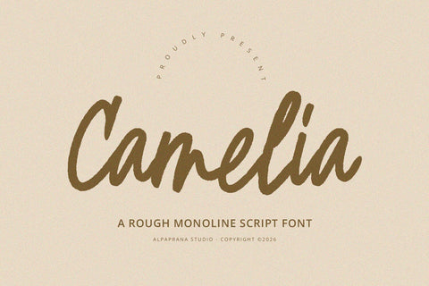 Camelia - Script Font Font Alpaprana Studio 
