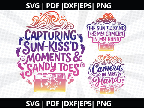 Camera in hand on beach quotes SVG SVG Johan Ru designs 