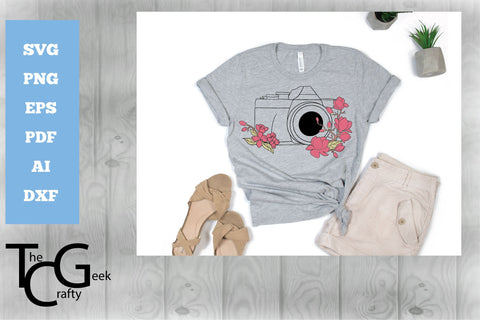 Camera With Flowers SVG The Crafty Geek 