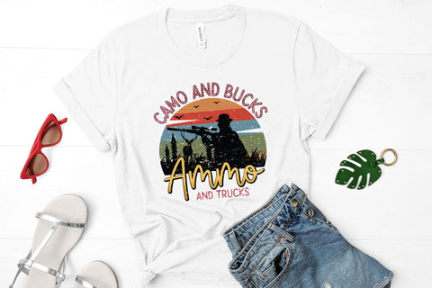 Camo and Bucks Ammo and Trucks, Hunting Sublimation Sublimation CraftLabSVG 