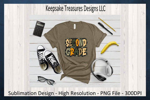Camo Back to School Grades, Kindergarten - Sixth, Unisex T-Shirt Design, Sublimation Png Sublimation Keepsake Treasures Designs LLC. 