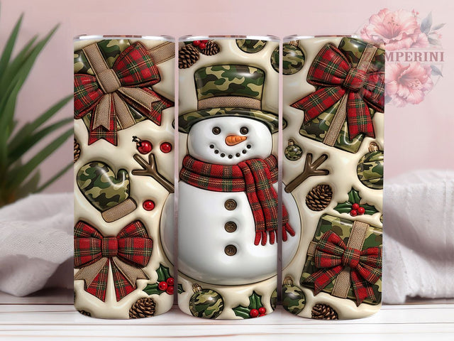 Camo Christmas Snowman 20oz Tumbler, Camo Christmas, Christmas Snowman, Camo Snowman PNG, Camo Snowman Tumbler, Camo Christmas PNG, Snowman Tumbler, 20oz Tumbler Wrap Sublimation Li Zamperini 