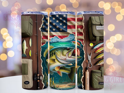 Camo Dad Hunting Fishing Tumbler Wrap, Fishing Tumbler Design, Father's Day Tumbler, 20oz Skinny Tumbler Wrap, Outdoor Dad Tumbler, Hunting and Fishing Tumbler, Dad Life Sublimation Wrap Sublimation SvggirlplusArt 