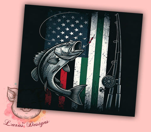 Camo Fisherman Tumbler, Fishing Sublimation Wrap, 20oz Drinkware Design, Outdoor Fishing Art, Hunting and Fishing Tumbler, Camouflage Tumbler Design, Digital Download Sublimation Lara' s Designs 